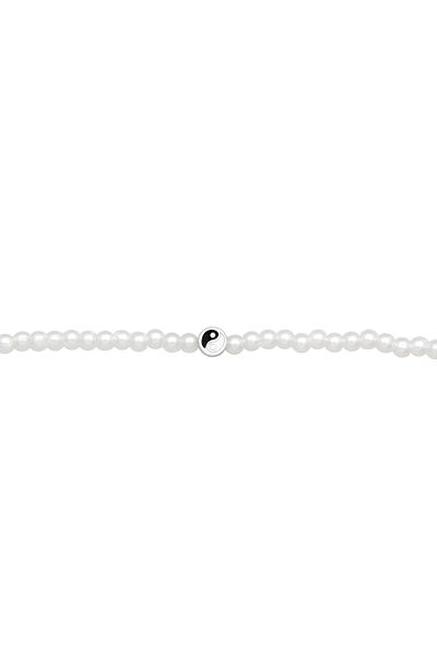 ELLI Halskette Choker Yin Yang Glasperlen 925 Sterling Silber