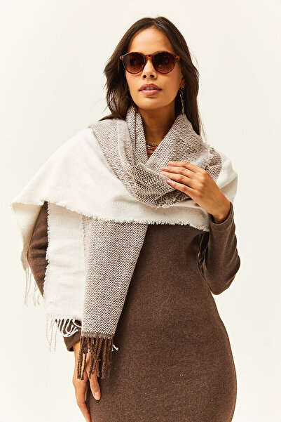 Olalook Women's Stone Bitter Brown Tasseled Thick Shoulder Shawl BYN-00000002