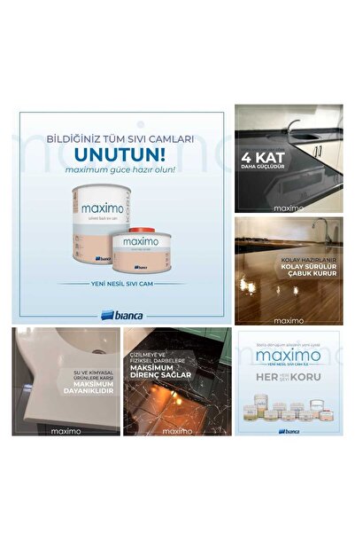 Bianca STELLA Maximo Solvent Bazlı Sıvı Cam Parlak