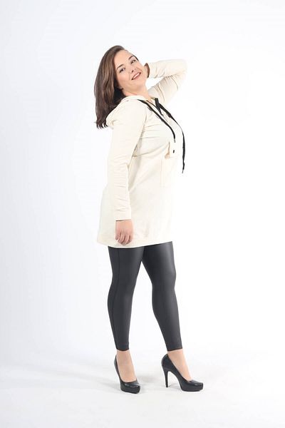 FAZZA FABRİKA Ecru Pocket Detail Sweatshirt-tunique
