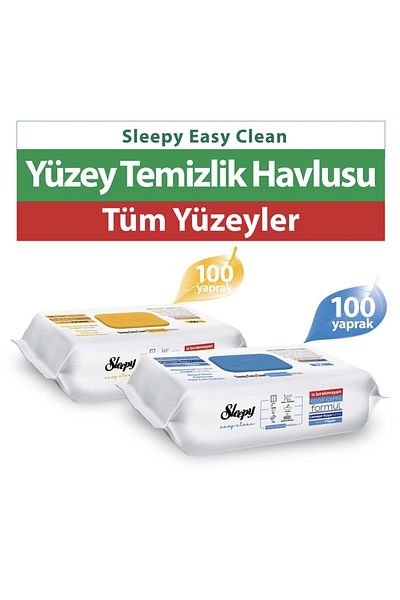 Sleepy Soap and Bleach Added Surface Cleaning Towel - 100+100 (200 Sheets)