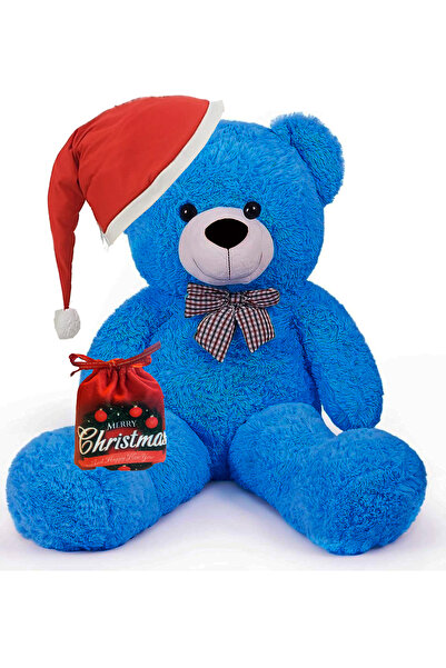 Sole دب قطيفة مقاس 90 سم مع حقيبة "عيد ميلاد سعيد" الخاصة بالشوكولاتة وقبعة عيد الميلاد وربطة عنق