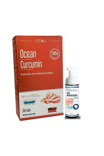 Ocean Orzax Ocean Curcumin - 30 Capsules Whitening Food, Black Pepper Extract Supplement