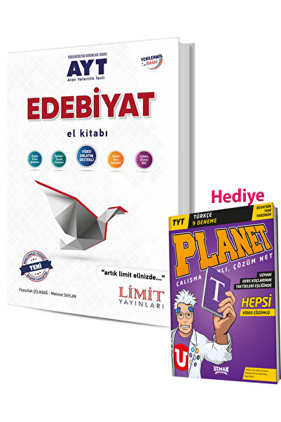 Limit Yayınları LİMİT AYT EDEBİYAT EL KİTABI 2024 (Hız Uzman Tyt Türkçe 9 Den...