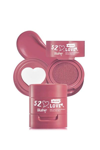 MUJGAN Heart Detailed Sponge Liquid Blush No:4
