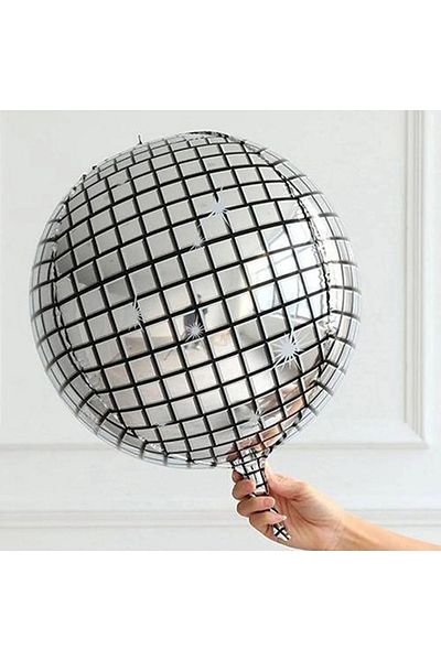aşkın concept Disco Disco Ball Foil Balloon Silver