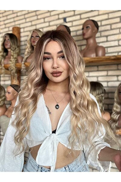 Suzan Peruk Front Lace Kişiye özel Kumral ombreli Tül peruk Kasım Koleksiyonu 12
