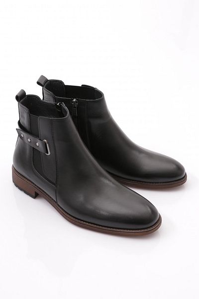 DGN Men's Classic Boots Genuine Leather Black Analine 981723210