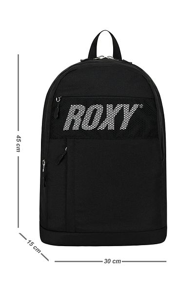 Roxy Black Elemental Multi-Compartment Black Waterproof Backpack