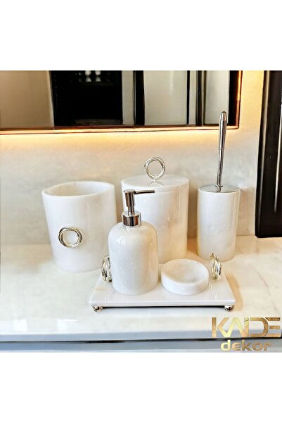 KaideDekor Mermer Banyo Seti