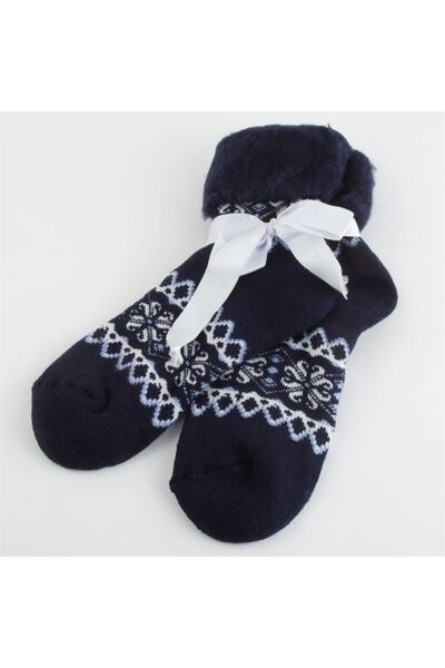 AKSESUARIM Коледни термо чорапи с флорални мотиви