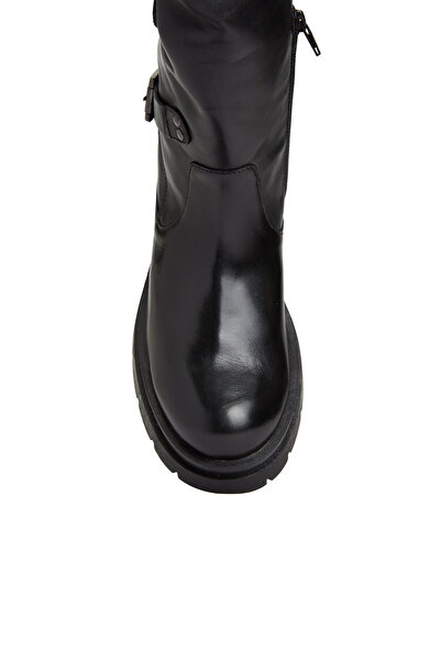 Dıvarese Siyah Kadın Deri Bot
