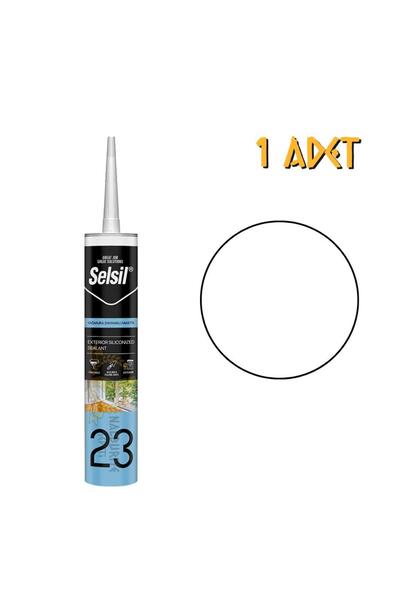 Selsil Yağmura Dayanıklı Silikonize Mastik BEYAZ 485 gr. - 1 Adet