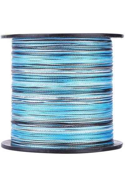 Hokkaido BLUE CAMO-BLUE CAMOUFLAGE 4 PLY 0.12.-MM 500.-METER 11.2.-KG PULLER, ROPE, BRAID, SILK MIXINA