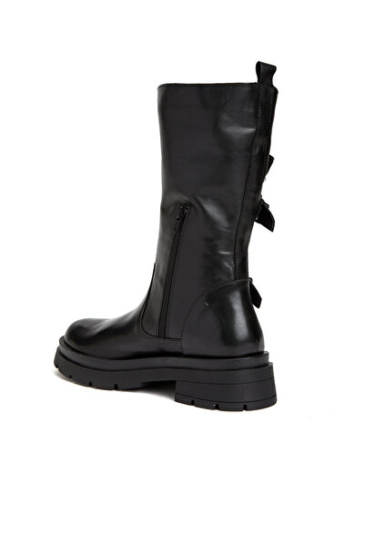 Dıvarese Siyah Kadın Deri Bot