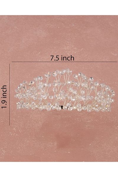 Hayalperest boncuk Dense Crystal Jewelled Bridal Henna Crown, Bridal Wedding Crown, Dense Crystal Crown, Bridesmaid Crown Silver