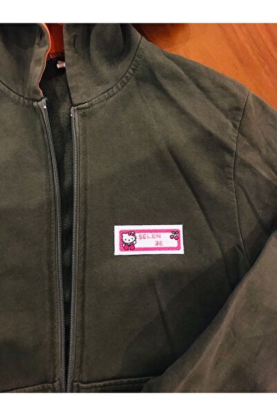 Hello Kitty Ετικέτα σχολικής φόρμας από ύφασμα (1) με φιγούρα που κολλάει με σίδερο