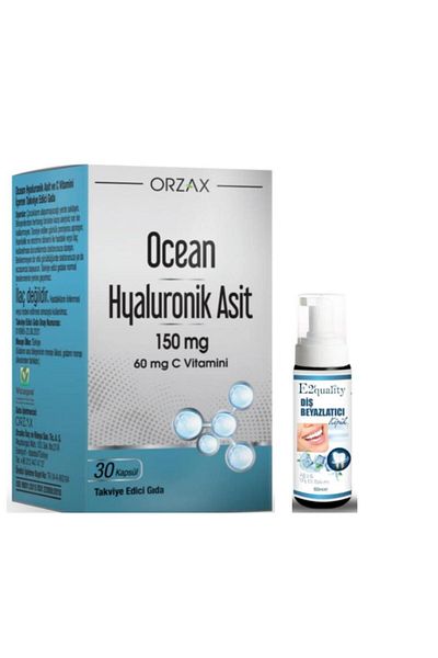 Ocean Orzax Ocean Hyaluronic Acid - 150mg 30 Capsules Teeth Whitening Foam