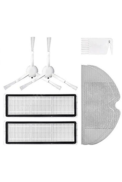 Supurgeavm Σετ συμβατό με Vestel V-Bot Pro B - 5 πανιά με ίνες, 2 φίλτρα Hepa, 3 πλαϊνές βούρτσες και 2 κύριες βούρτσες