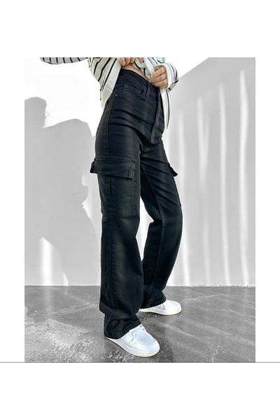 LAMİRAMOOD Black Cargo Buggy Cargo Pocket