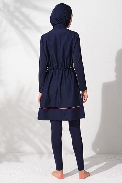 Pierre Cardin Costum de baie hijab cu mânecă lungă și fermoar Costum de baie hijab cu mânecă lungă și fermoar 231924 _ALBASTRU ÎNCHIS