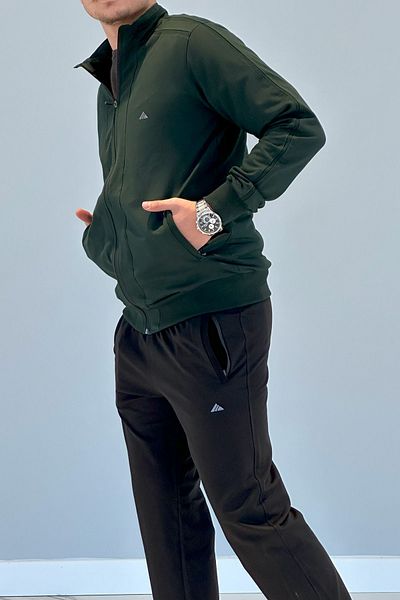 Remsa Spor Ανδρική φόρμα φόρμας Lycra Combed Cotton 3714 Πράσινη