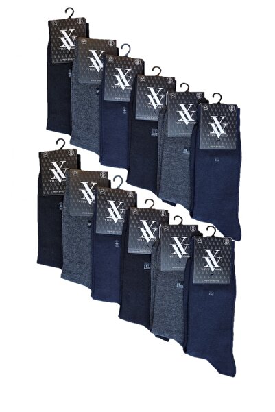 vtex socks Șosete pentru bărbați - 12 bucăți, bumbac înalt, culori mixte, pac...