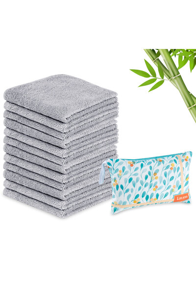 Lavien Home 12'li Bambu Bebek Havlusu, Şık Taşıma Çantalı