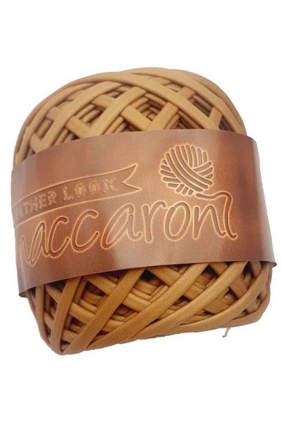 maccaroni yarn Αξεσουάρ Angel Bag Mustard Yellow Color Maccaroni Δερμάτινο σχοινί