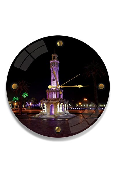 EMYA HOME Ceas din sticlă Turnul Ceasului Izmir - 40 cm