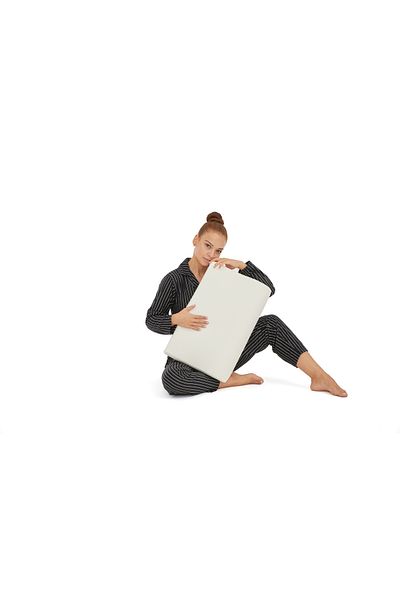 Simple. The Pillow Pernă ortopedică - Visco Air Channel, Suport pentru gât, Dimensiune mare 60*40*12/8 cm