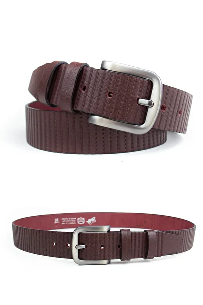 GAYIŞ Men's Jeans-Fabric Belt with Special Box, 100% Genuine Leather, Soft Italian Leather