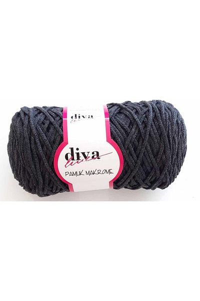DİVA Αξεσουάρ Angel Çanta Diva Πάτος Μακραμέ Ανθρακί (Παχύ)