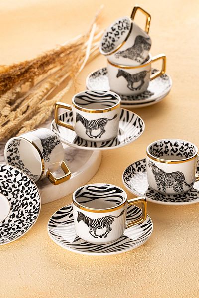 ACAR Elegance 6-Person Coffee Cup Set - 90 ml MSKF323