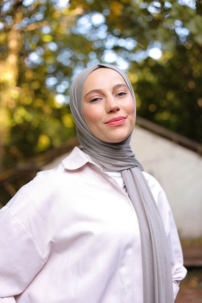 shalby Hijab Combed Shawl Light Mink