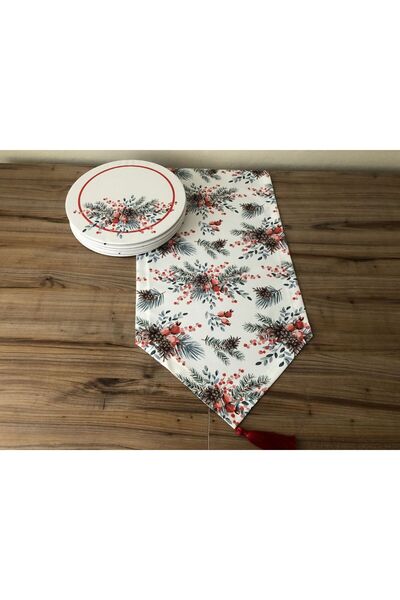 trendyuvamev tekstilürünleri YILBAŞI KOZALAK DESENLİ RUNNER & SUPLA