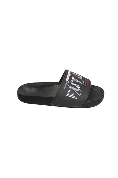 GEZER Men's Black Garden Pool Beach Slippers with Writing on it