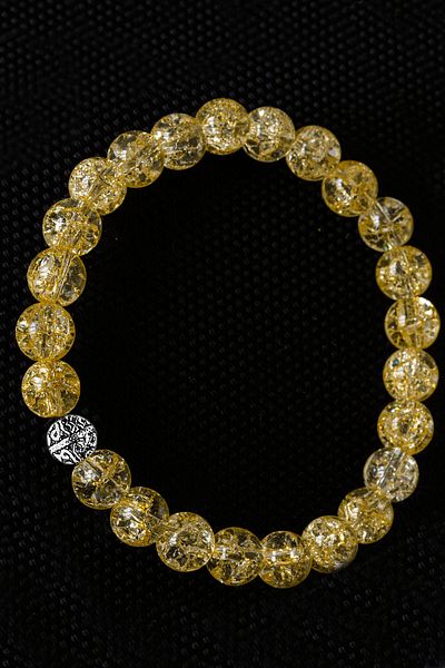 Tesbih Atölyesi Gold Necef Stone Bracelet - Certified and Silver Apparatus