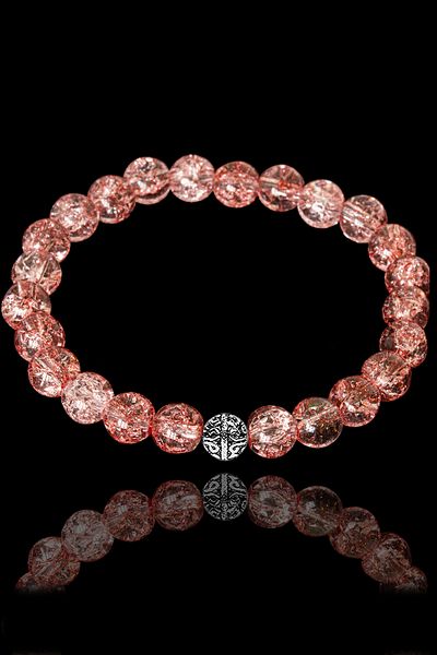 Tesbih Atölyesi Red Necef Stone Certified Bracelet - Silver Apparatus