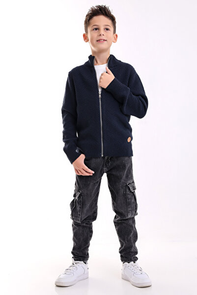 Matte MONACO BOY'S NAVY BLUE KNIT CARDIGAN