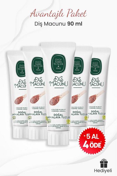 Eyüp Sabri Tuncer Buy 5 Pay 4 with Himalayan Salt Toothpaste Gift