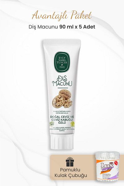 Eyüp Sabri Tuncer Buy 5 Pay 4 Walnut and Bark Extract Toothpaste with Gift