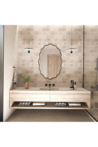MKS Design 60x90 Asimetrik Ayna / Düzensiz Ayna / Asimetrik Ayna / Ayna Dekoru / Düzensiz Ayna / Lüks Ayna
