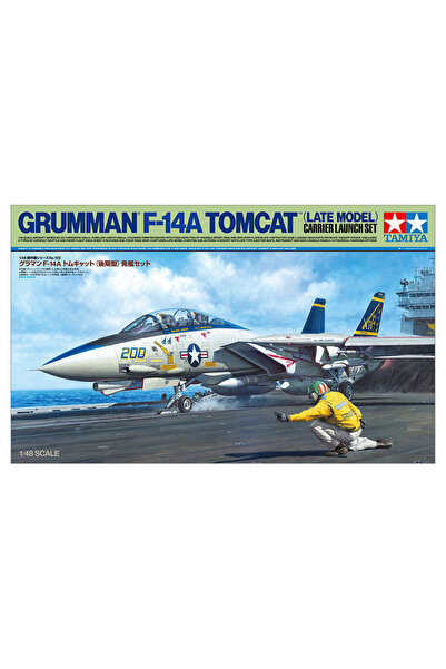 TAMIYA 1/48 Grumman F-14A Tomcat (Late Model) Carrier Launch Set Plastik Uçak...