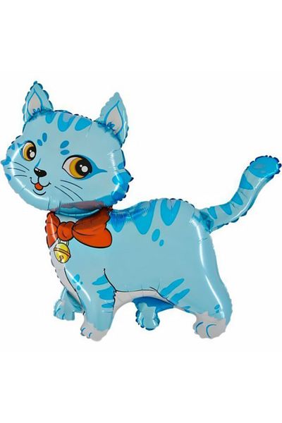 kidspartim Cat Foil Balloon Blue 77x74 Cm