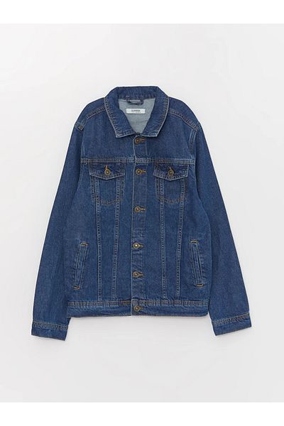 LC Waikiki Дънково яке за момче с яка на риза