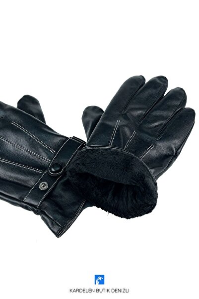Kardelen Butik Denizli Kış Sıcak, Su Ve Rüzgar Geçirmez ( Içi Polarlı, Tüylü ) Sürüş Eldiveni