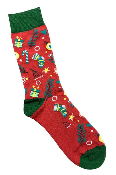 A CLASSE Red Christmas Patterned Socks