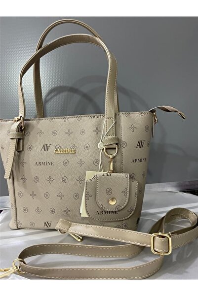 Armine 349 Airpods  Uyumlu Çanta Vizon Baskılı