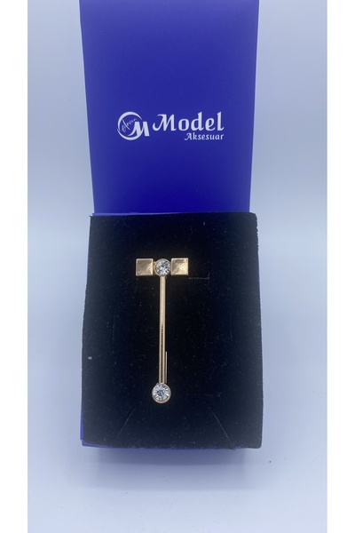 model aksesuar Taşlı Küp Çubuk Broş